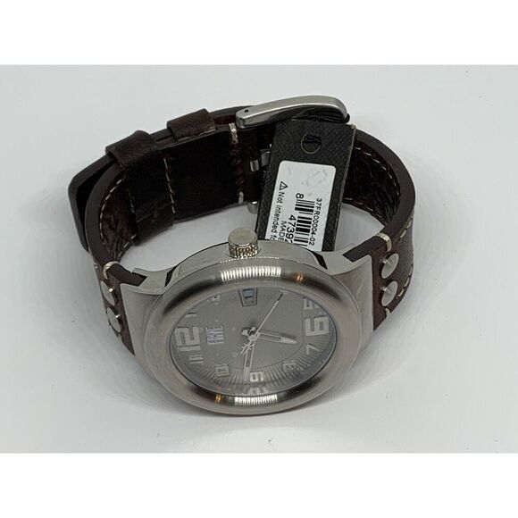 FRYE FR00004-02 Men\'s Brown Leather Analog Cream Dial Quartz Wrist Watch LW13